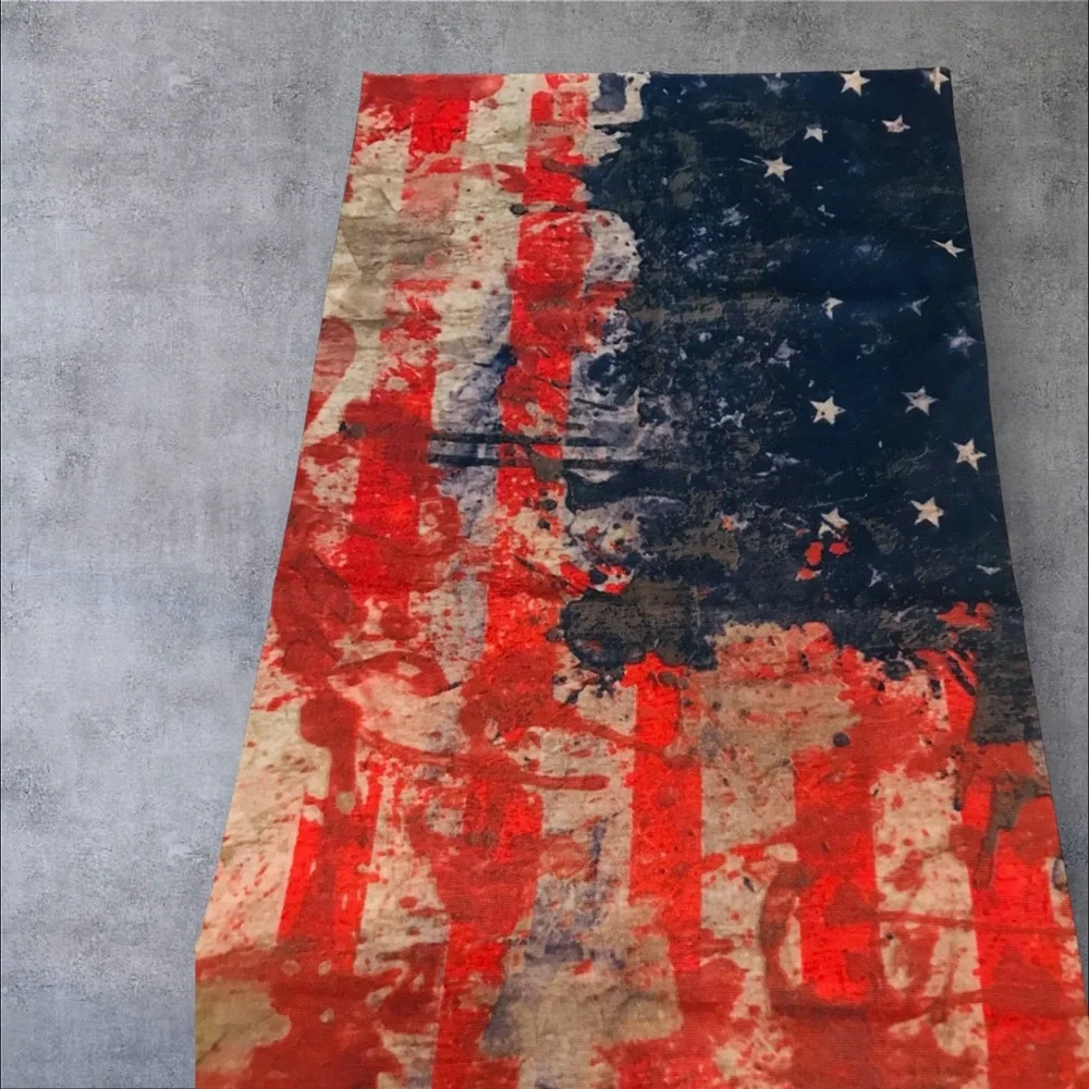 Patriotic Distressed Stars & Stripes 16 n 1 Neck Gaiter Face Cover Dust Mask